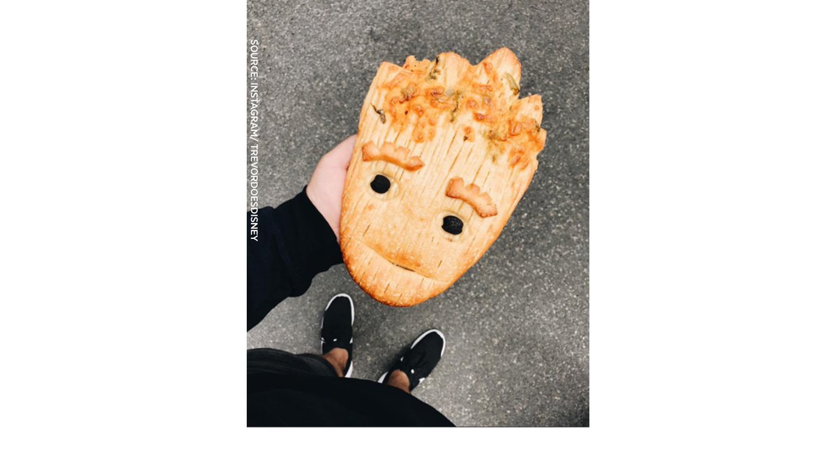 YourMorning's tweet photo. #Disneyland turns @Guardians character #IamGroot into tasty treat - #grootbread - in honour of new #MissionBreakout attraction #yourmorning https://t.co/jblFyH6aGH