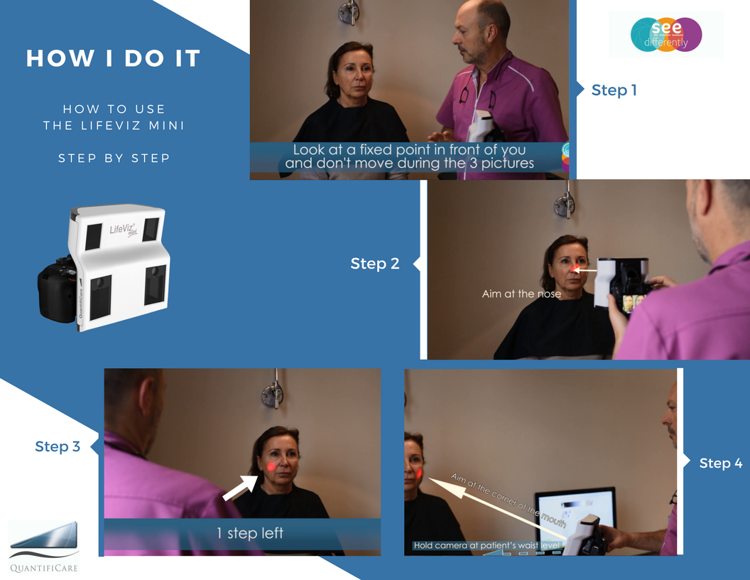 quantificareSA's tweet photo. See step by step how to get a 3D image of your patient by capturing 3 pictures with the #LifeVizMini #3DCamera #QuantifiCare #SeeDifferently https://t.co/wXOXWdE8Wn