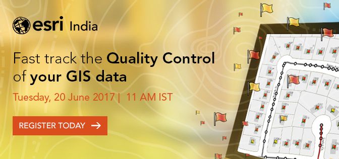 EsriIndia's tweet photo. Automate and simplify #quality control of your #GIS #data. Attend #esriindia #webinar to learn more https://t.co/x6KlXkwEx8 #datareviewer https://t.co/SUj4wDifL9