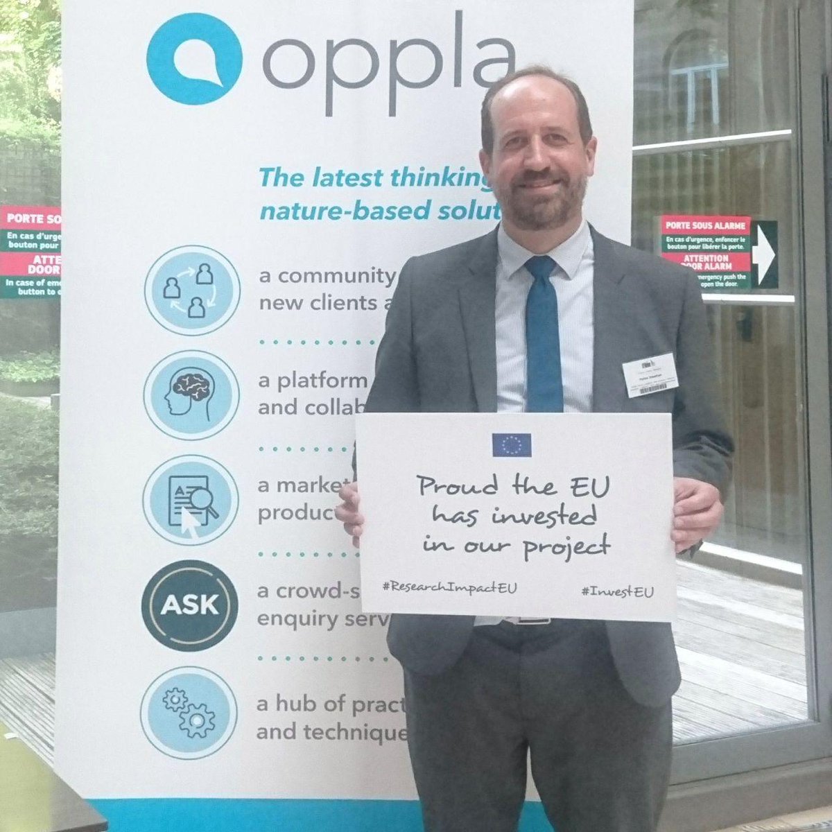 In Brussels discussing #naturebasedsolutions with member states. We are very grateful for EU funding for Oppla #ResearchImpactEU #InvestEU