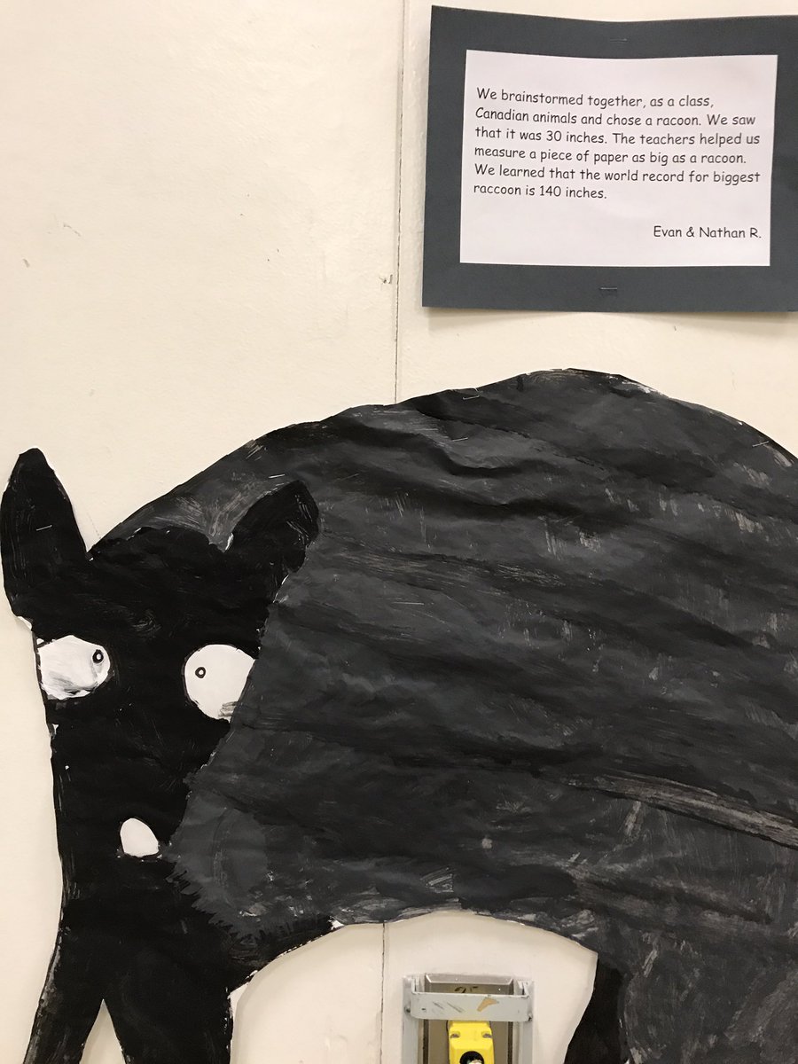 MsE_Perez's tweet photo. Life-size art! Students research &amp; measure Canadian animals @lookwondersee @CandaceRoss22 #BCAMTreggio  @jnovakowski38 @WestVanSchools https://t.co/g2TKqbSLt8