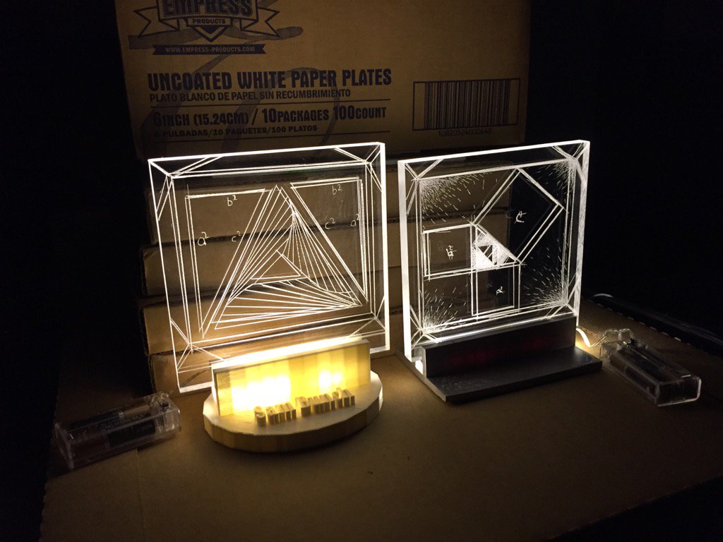 MariEdgecomb's tweet image. Student products from a Geo-art study #mathisart