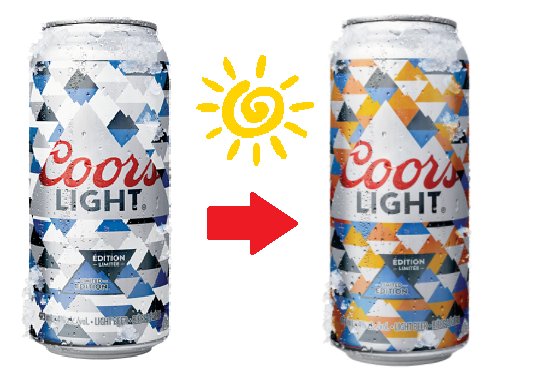 Pak_West_'s tweet photo. #CoorsLight Canada to introduce world's first beer cans with sun-activated ink technology this summer.  https://t.co/QFGJnsb1C3 https://t.co/Fx5vSb6DrS