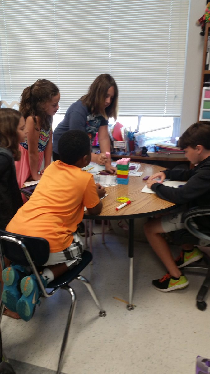 Fab4thCougars's tweet photo. Eog review with Jenga and QR codes. The students are very engaged in their learning today! https://t.co/COx1cufLA4