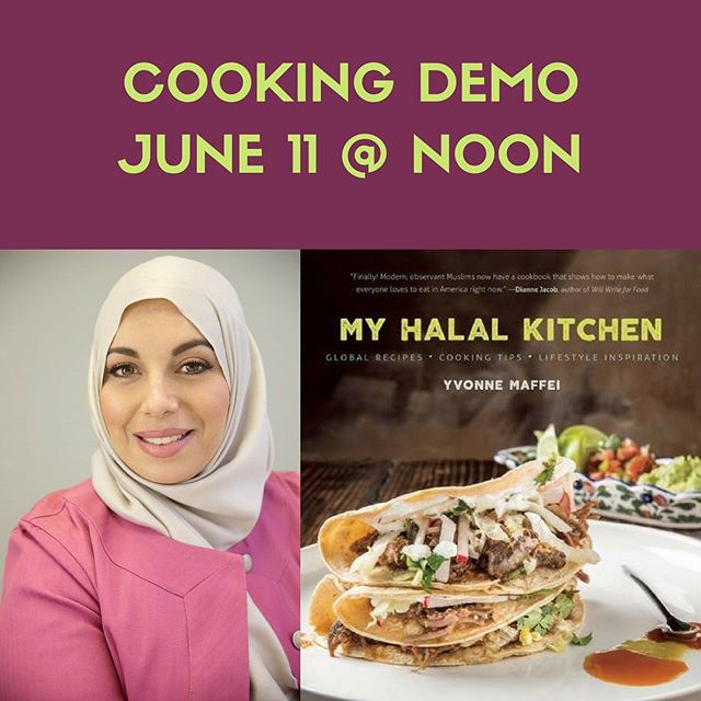 PrintersRowFest's tweet photo. Spend your lunch hour at #PRLF17 and experience a cooking demo from Yvonne Maffei, author of @MyHalalKitchen. https://t.co/JRcD8AiOjB