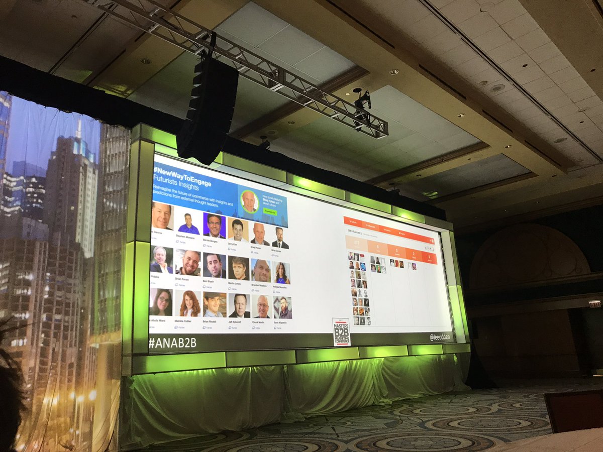 bryankramer's tweet image. Proud to see 5 years of our work up on stage at #anab2b #newaytoengage campaign thanks @leeodden for the feature