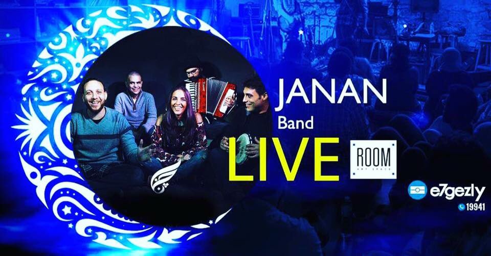 Jananband's tweet photo. جنان في رووم يوم ٩ يونيو:) @roomartspace 
#janan #band #ramadan #performance  #live #egyptian #arabic #جنان #حفلات #رمضان #اغاني #مصري #عربي https://t.co/IauCH93Tue