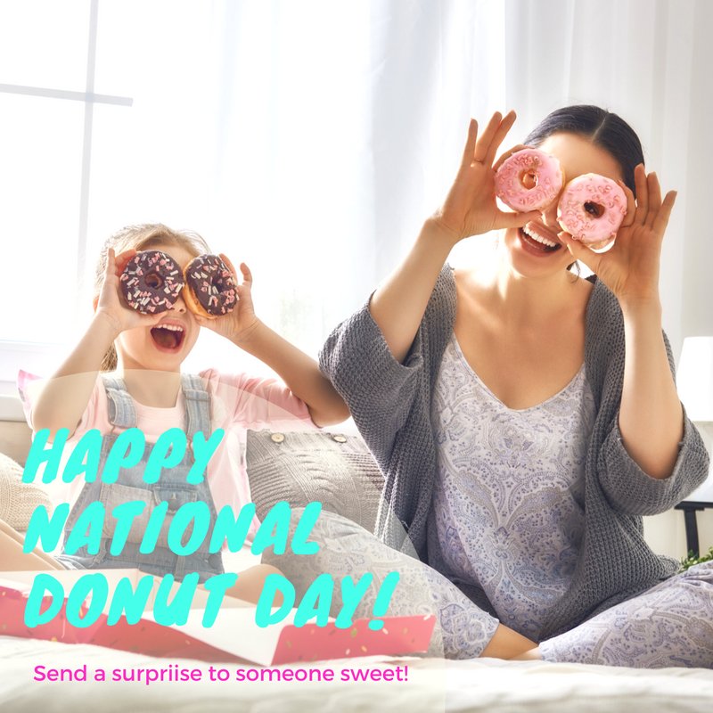 Send a SURPRiiSE to someone sweet! surpriise.me #nationaldoughnutday