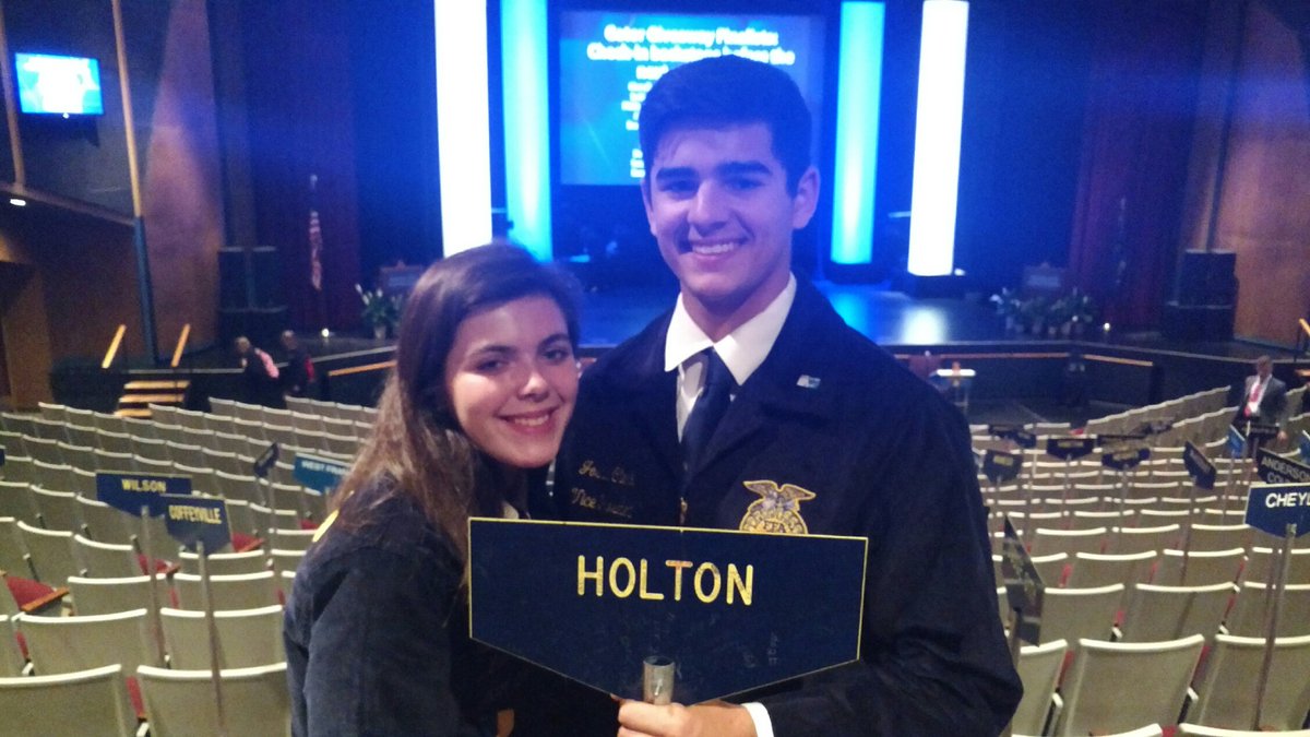 holtonFFA's tweet photo. Our State Convention Delegates... thanks for repesenting us Danni and Josh. #transformKSFFA #PRESandVP https://t.co/OXk2VDzgAI
