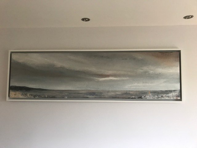Two commissions dropped off at a clients house last night and they send us these pictures today #commission #art #landscape #seascape