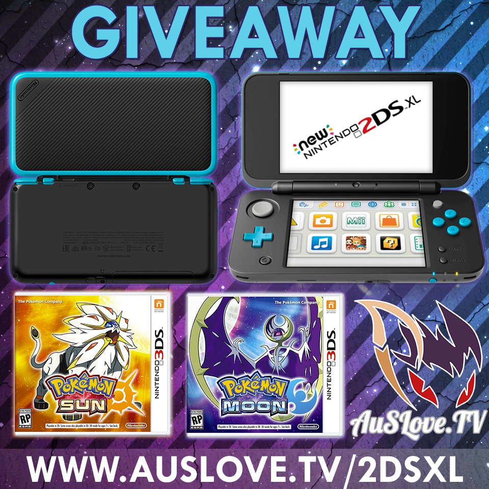 AuSLoveTwitch's tweet image. NEW NINTENDO 2DS XL GIVEAWAY 💖
LINK TO JOIN: auslove.tv/2dsxl/
MOBILE: tiny.cc/2dsxl 📲
LIVE STREAMS: twitch.tv/auslove/