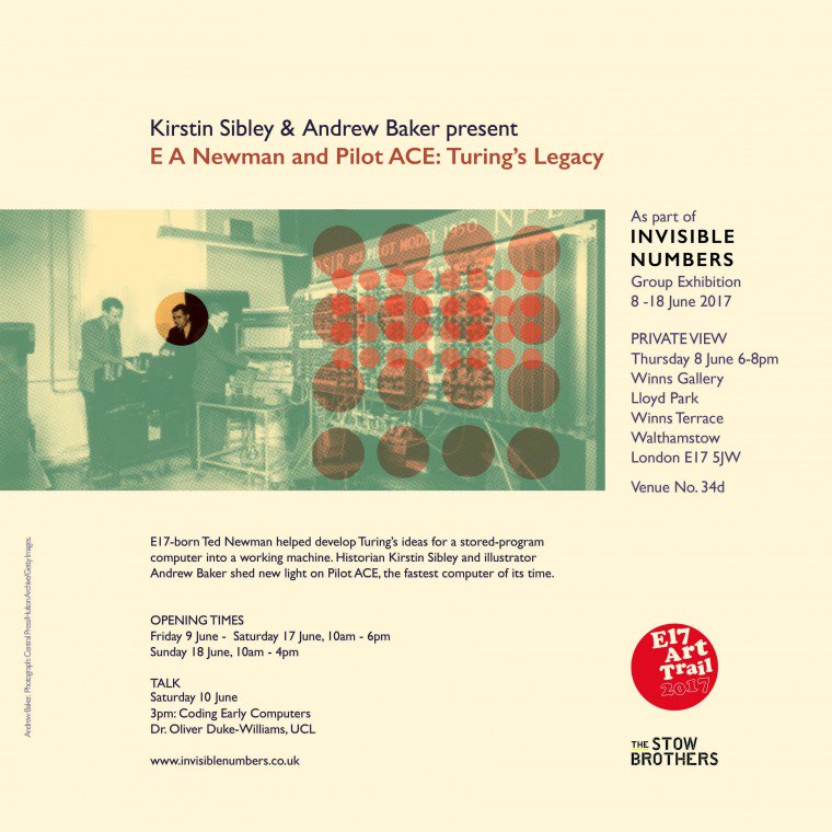 ADRI_Mdx's tweet photo. Reclaiming #computer pioneer Ted #Newman’s place: Andrew Baker (#Illustration) w Kirstin Sibley @ Invisible Numbers, WinnsGallery , 8-18/06 https://t.co/a9imN4G5sc