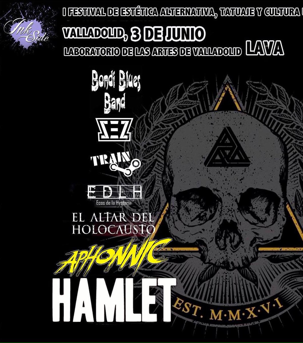 ElAltarDelHoloc's tweet photo. HERMANXS MAÑANA EN EL @LavaVLL junto a @Hamletband, @aphonnic , @Ecosdlahysteria ... 🔥 

Entradas en: @inkside_va 🎵#Valladolid https://t.co/iprdOABnEn