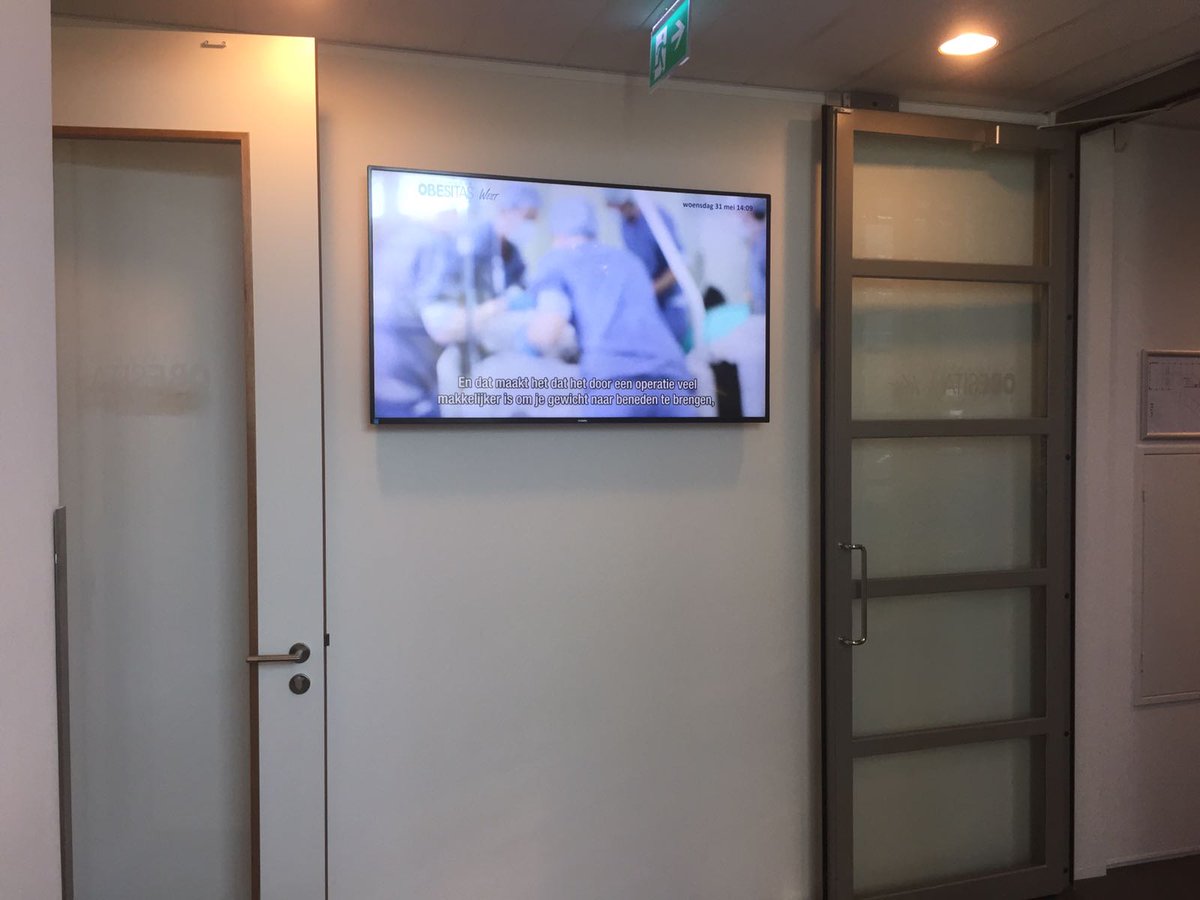 inavvwayfinding's tweet image. #narrowcasting mogen leveren bij de @ObesitasNL kliniek !