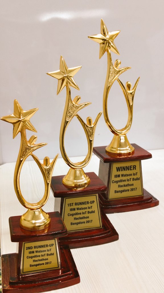 amol_kulk's tweet photo. Who will take these #lovely #trophies #home today? Results will be declared soon. Stay tuned to @Persistentsys #Kudos #CognitiveIoTBuild https://t.co/ZLs2FMfqUM