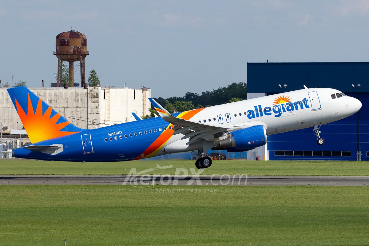 AeroPX's tweet photo. 1st brand new @AirbusInTheUS A320 for @Allegiant, departing Trenton #avgeek #Airbus https://t.co/BDKQxpGJA7