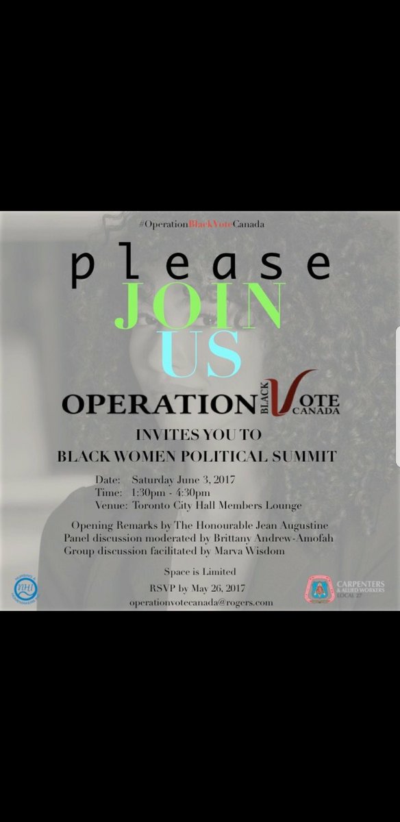 ACBIT_Toronto's tweet photo. Black women political Summit... Join the movement #electmoreblackwomen #OBVC #OperationBlackVoteCanada https://t.co/riYv3BrMyK