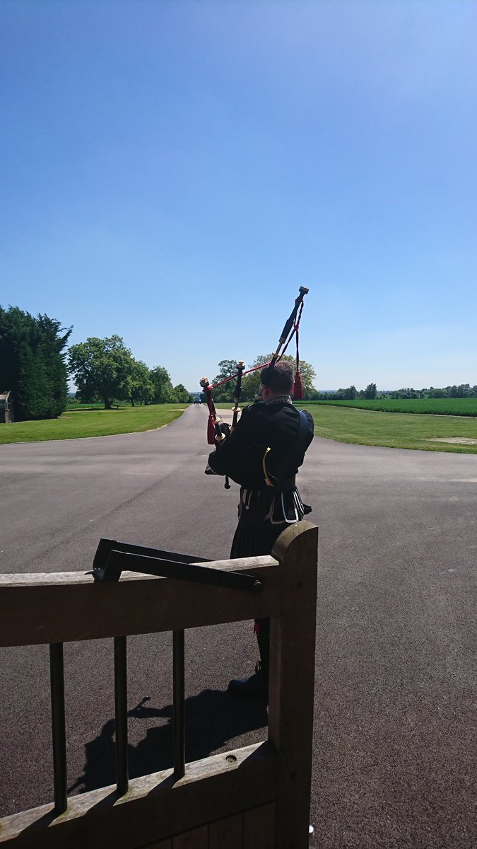 Something #different  and we #loved it. The beautiful sound of #bagpipes as #weddingguests arrived.