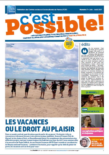 #VendrediLecture le dernier numéro de C'est Possible ! Les vacances ou le droit au plaisir...en voilà un beau sujet !