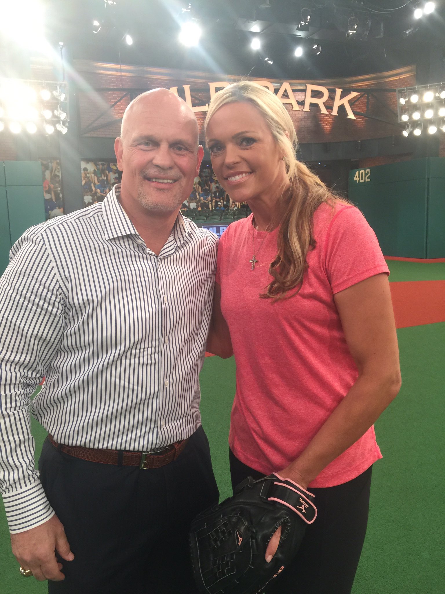 Ken Daneyko on X: Very nice to meet @JennieFinch @MLBNetwork @NHLNetwork  studios! Saw first hand the world class pitcher she is!   / X
