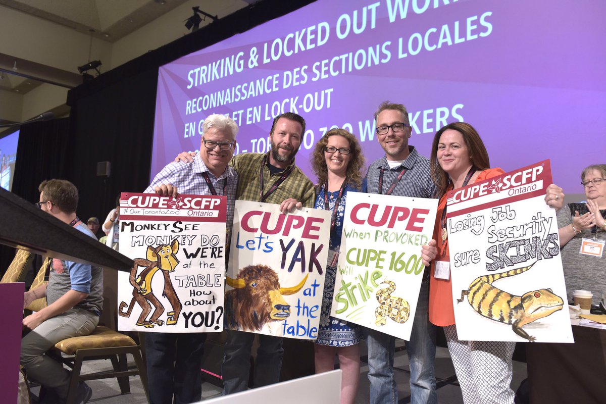carrielynnpoole's tweet photo. Getting ready Day 3 of #CUPEON17 and it's a great day for a lunch time rally to support @cupe1600 at Nathan Phillips Square #ourtorontozoo https://t.co/v6GRzxZZ4j