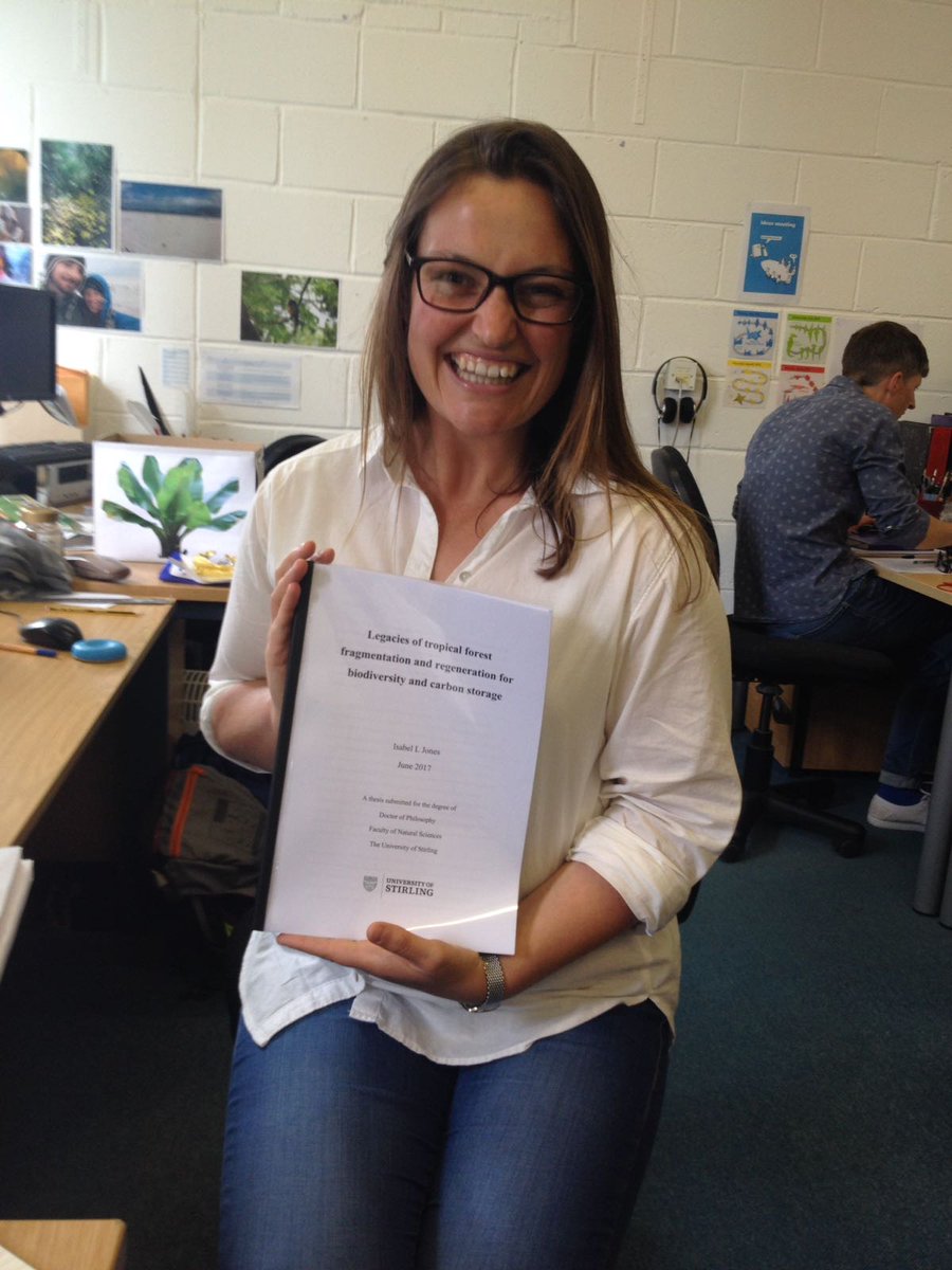 teac_stirling's tweet photo. TEAC’s first PhD student to submit her thesis... Congratulations @_Isabel_Jones our jungle queen. #SoProud #HowTheyGrowUp #WineTime https://t.co/j1OV26h7xz
