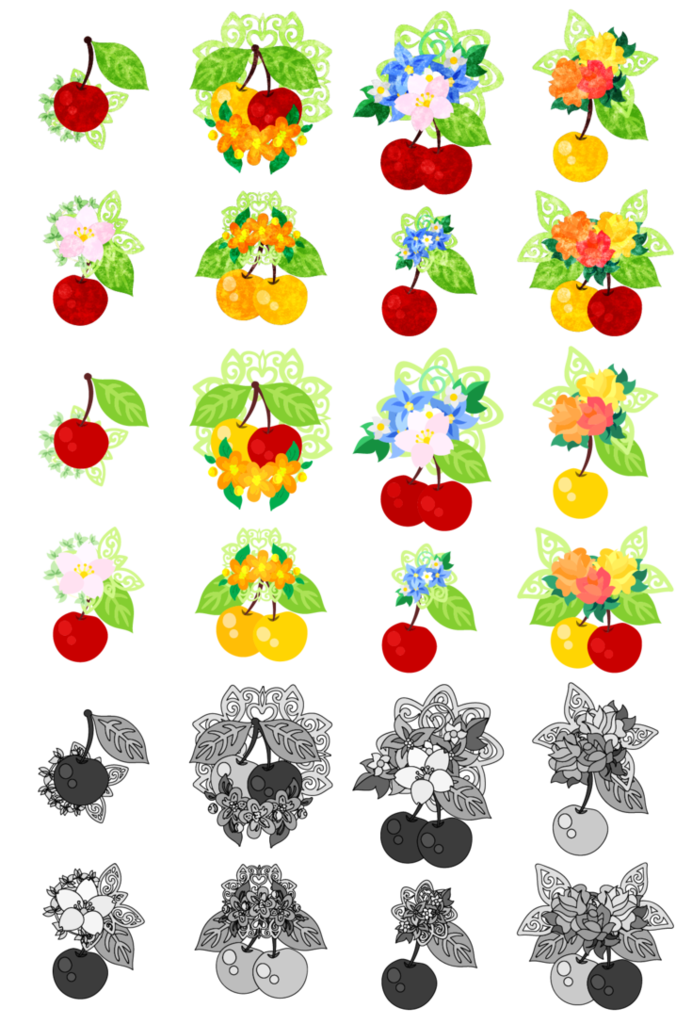 Atelier B W Lineスタンプ フリーのアイコン素材 さくらんぼの宝石 Icons Of Cherry Jewels ダウンロードはこちらから The Downloading From This T Co Rfqq7fybtw