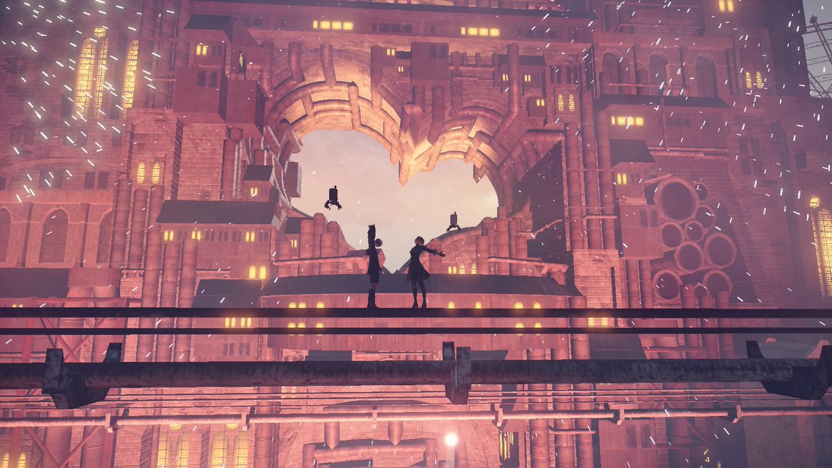 Neko Nyazilla در توییتر 遊園地廃墟でカップルっぽいスクショを撮りまくった Nier ニーアオートマタ 2b 9s