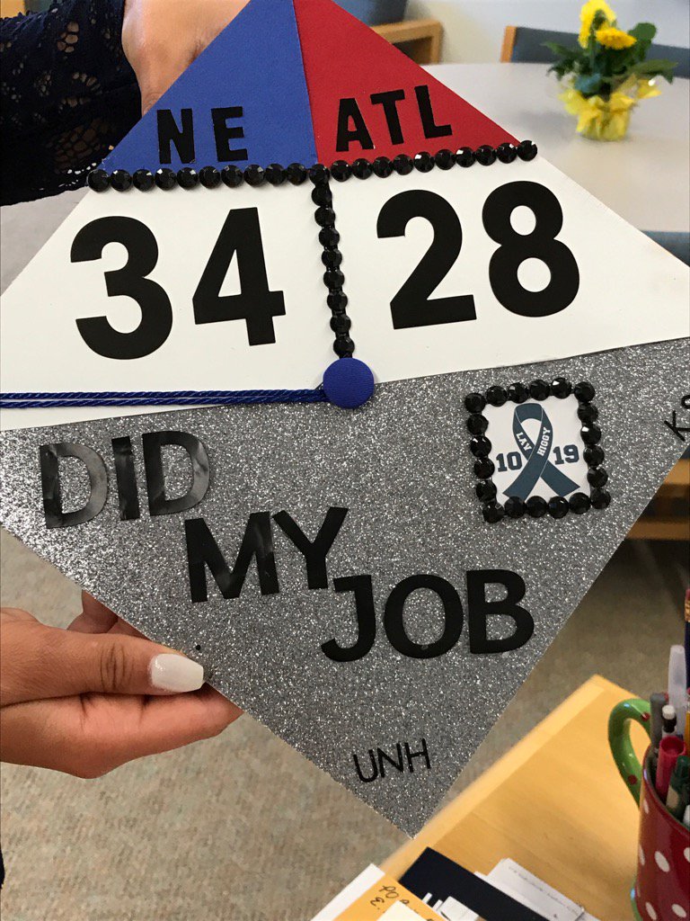 MHSGuidance1's tweet photo. This is how you do a Graduation Cap in New England! #Mashpee #Falcons #BillBelichick #Patriots https://t.co/HA3WAEMeGR