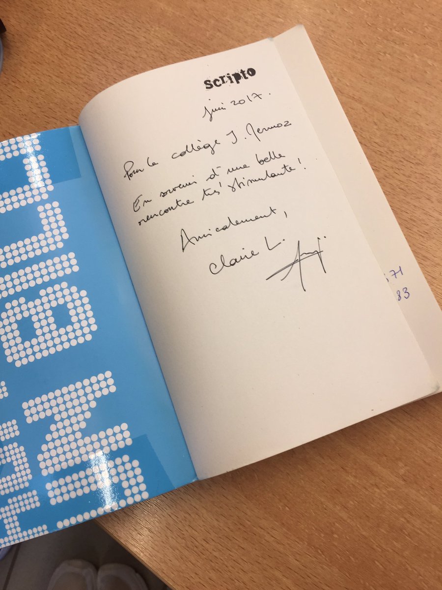 Cdimermoz73's tweet photo. Merci pour cette belle rencontre ! @LibrairieGarin @Gallimard @claireloup #PrixGarin17 https://t.co/gIB5ob7fp6