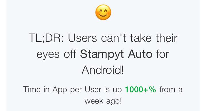 Un indicateur qui fait plaisir !
🚀🔥
PS : on recrute chez <a href="/Stampyt/">Stampyt</a> , rejoignez-nous !