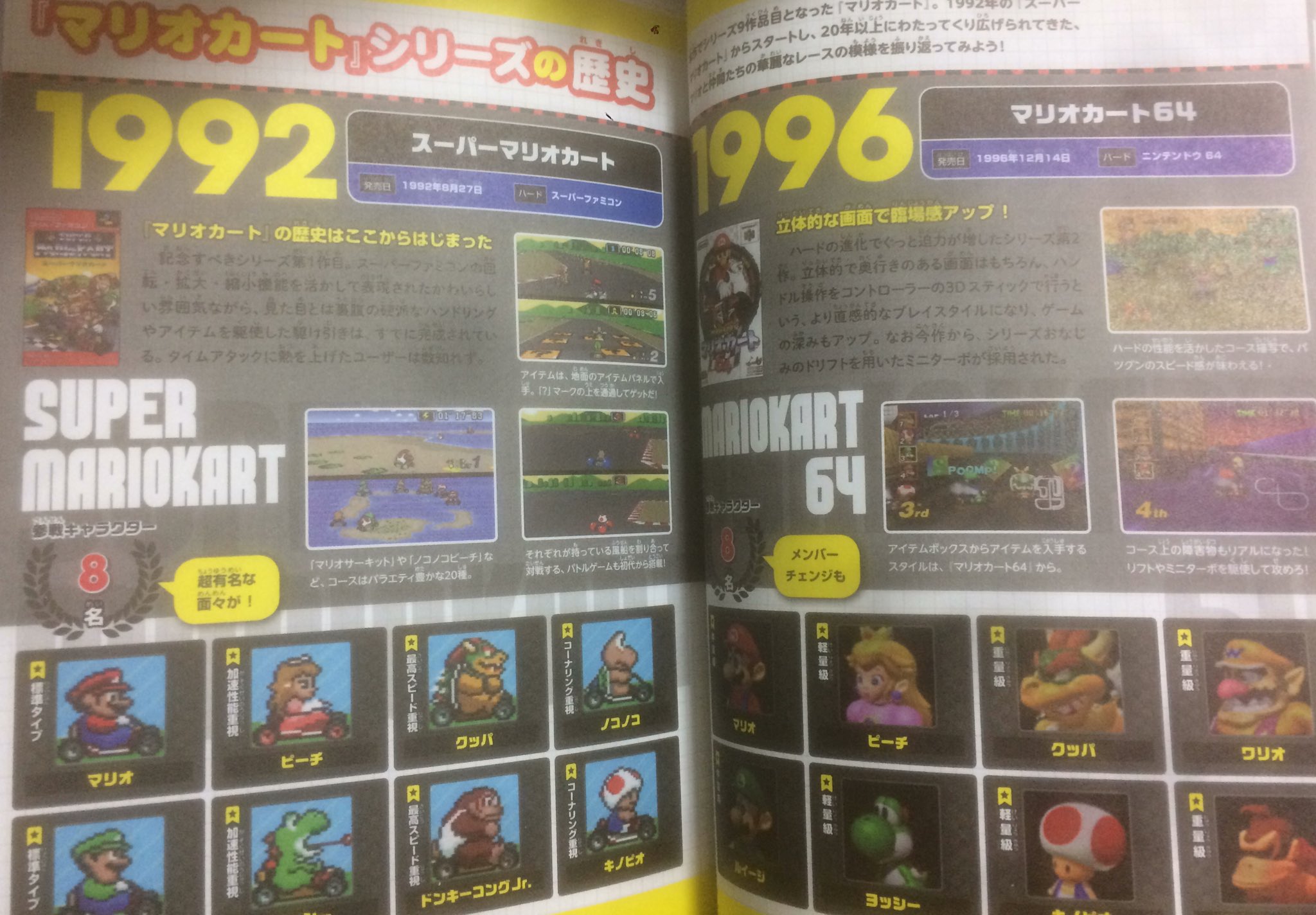 تويتر ロジー マリオファン على تويتر おお マリオカートシリーズの歴史と全レーサー参戦歴表がある こういうのあるとわざわざ攻略本買ったかいがあったと思えるなぁ T Co 9yeybl5ml7