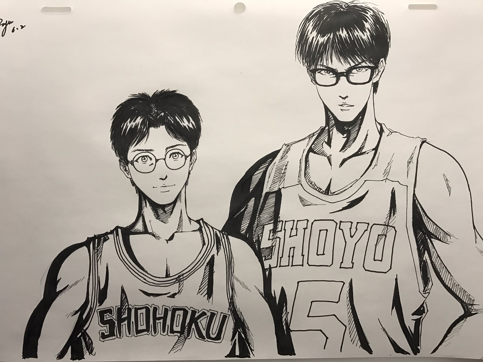 劉 志光 神奈川県のメガネ5番です 兄弟かを スラムダンク 花形透 木暮公延 Slamdunk