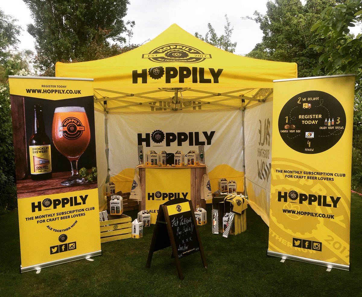 HoppilyUK's tweet photo. Check out our brilliant pop-up stall! @brockleybrewery looking great on our posters too! https://t.co/NsoPaQwiax #craftbeer #craftnotcrap https://t.co/bUktOr8HWT