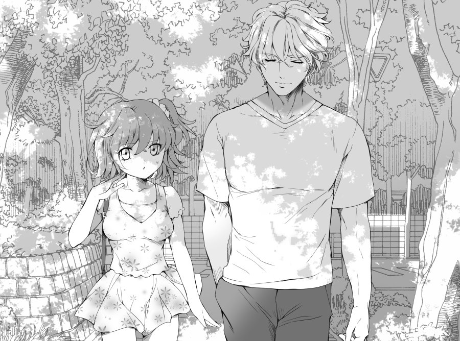 描いてる現パロガウェぐだ♀漫画が今彼氏とデートなう状態に 