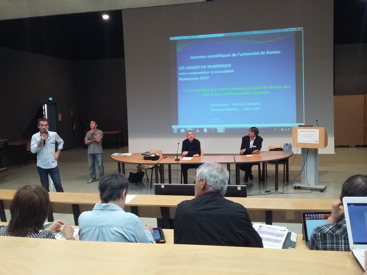 SraeSensoriel's tweet photo. Hier, Colloque #NumAccess2017 : Quels usages du numérique dans les travaux sur les handicaps et la perte d'autonomie ?
Merci @EspeNantes https://t.co/U0hcD67kjl