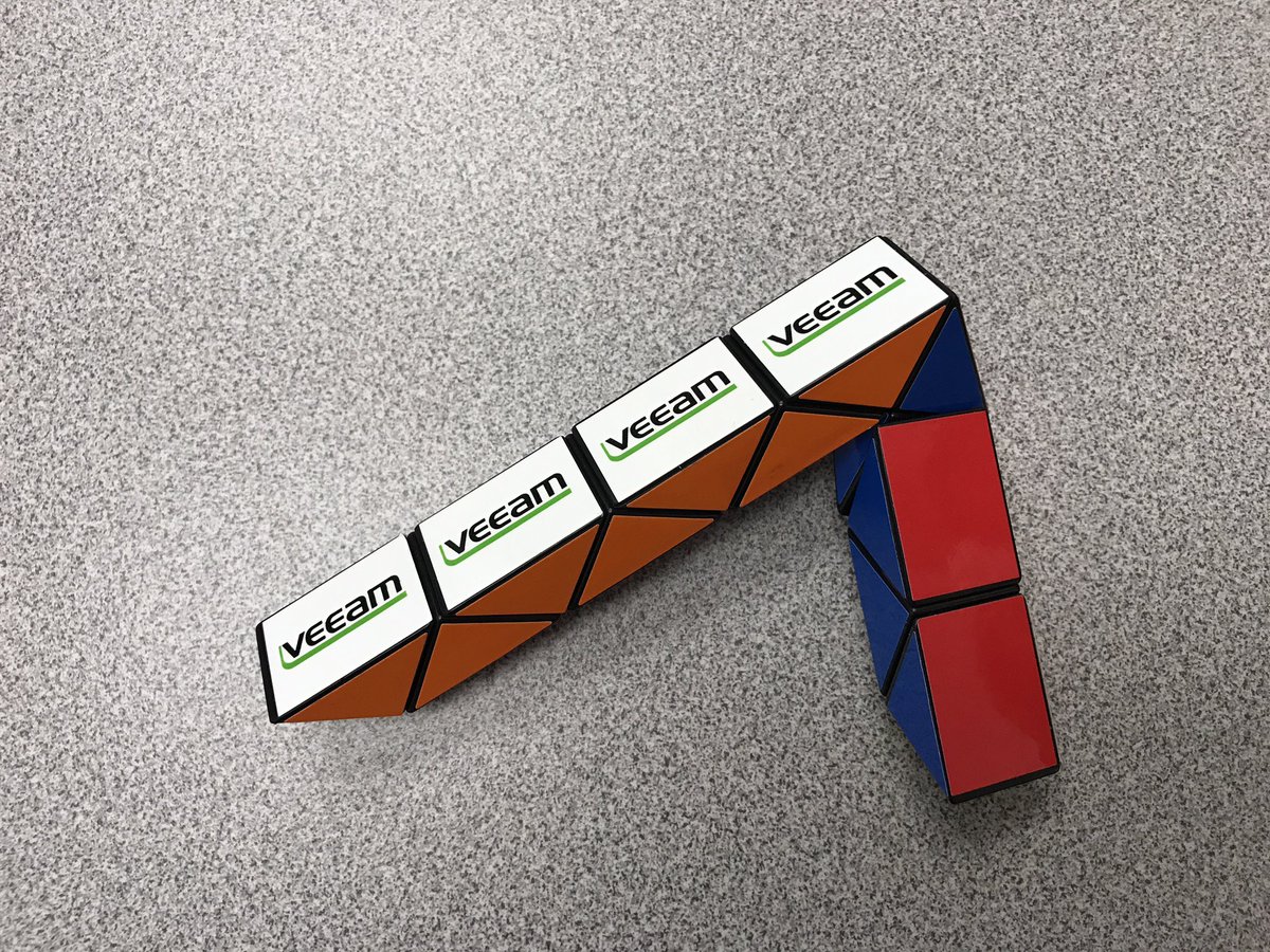 utollwi's tweet image. My new stress finger toy. Thanks @veeam @BostonVMUG #VMUGusercon