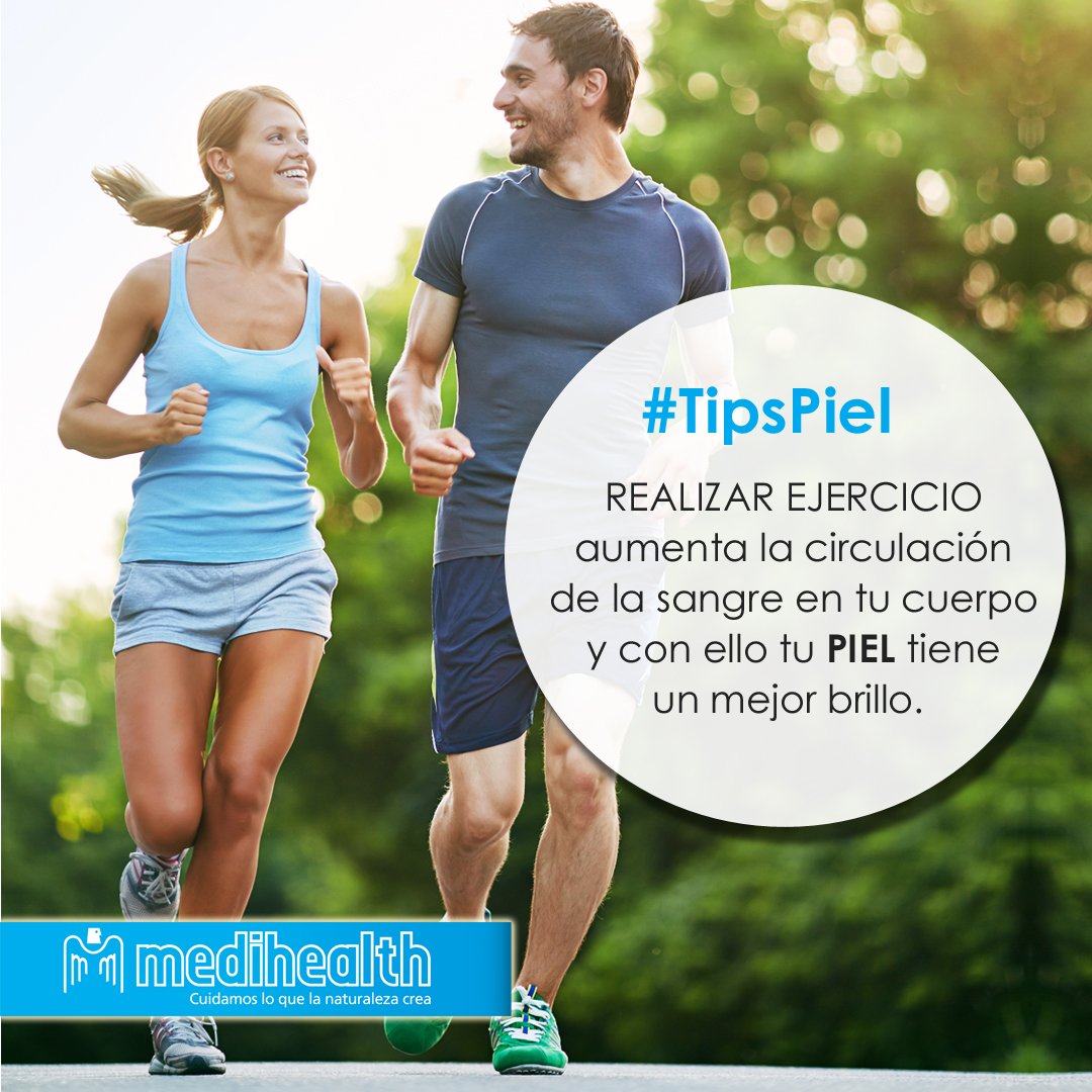 Medihealth_ve's tweet photo. #TipsPiel el realizar ejercicios también aporta grandes beneficios a tu piel. #FelizViernes #Salud #Piel #Fitness https://t.co/Lo8THr3BZK