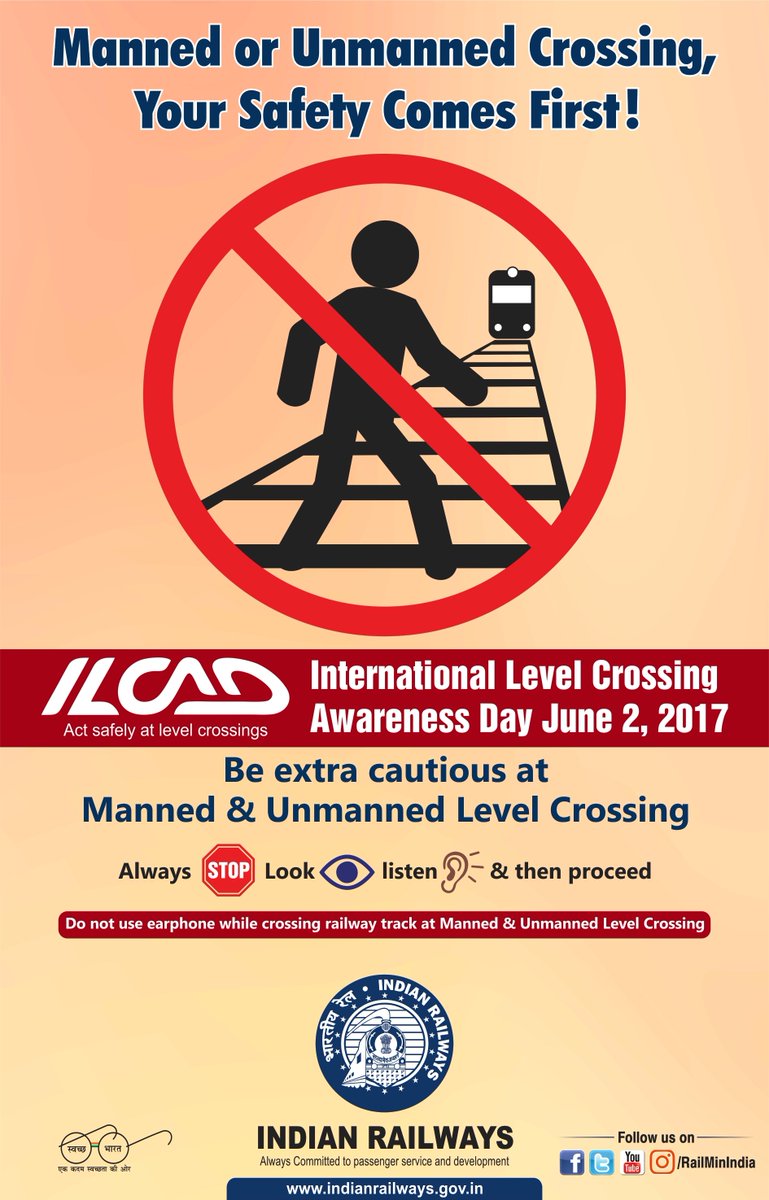 Ministry Of Railways Manned Or Unmanned Level Crossing Your Safety Is Our Top Priority Internationallevelcrossingawarenessday Ilcad Ilcad T Co Seiqwmdnxe Twitter Ministry Of Railways Manned Or Unmanned Level Crossing Your Safety Is Our Top Priority Internationallevelcrossingawarenessday Ilcad Ilcad T Co Seiqwmdnxe Twitter