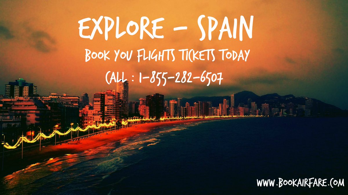 BookAirfare's tweet photo. Plan Your Next #Destination Trip To #Spain Book #Onewayflight #CheapFlights #AirlinesTickets #FlightsTickets
Call : +1 (855) 282-6507 https://t.co/dvcXm0aUwO