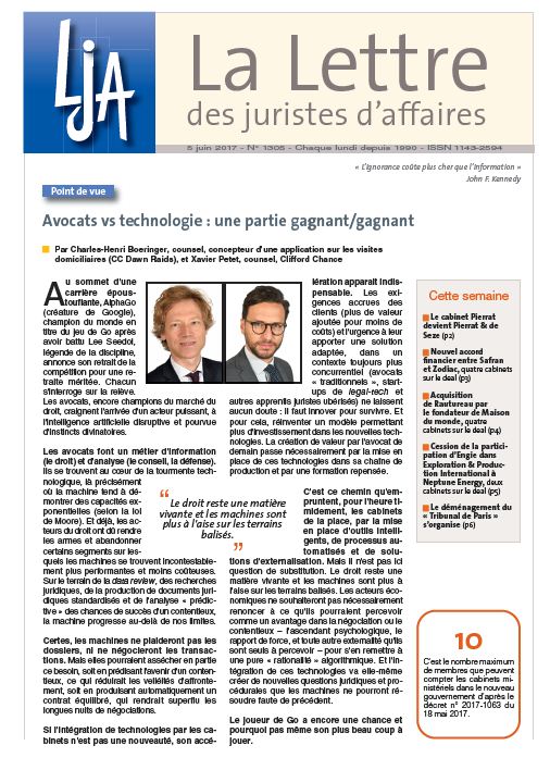 LJA - LA LETTRE DES JURISTES D'AFFAIRES tweet media