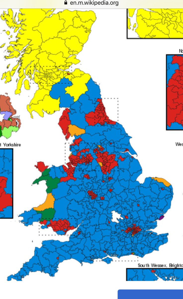sfrantzman's tweet photo. Comparison of #UKElection2015 results and #UKElection2017 June 1 poll from @britainelects; some differences #map https://t.co/mBSXSiui3K