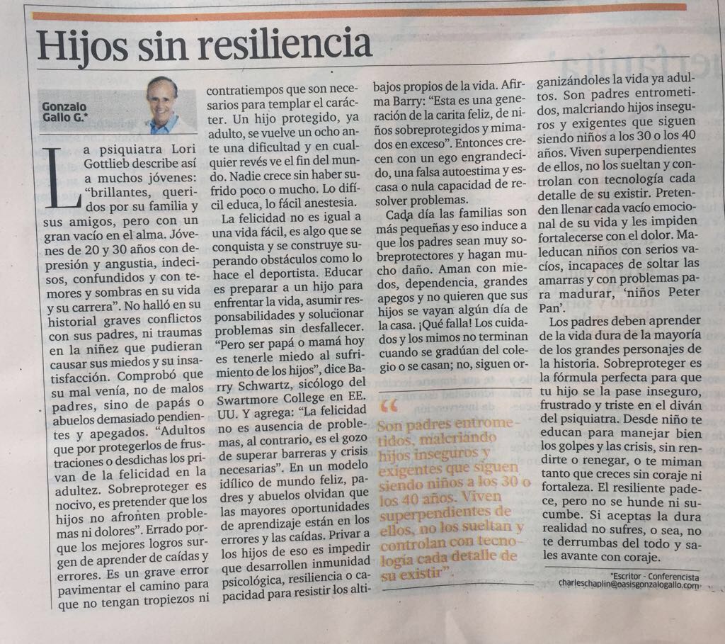 madreenapuro's tweet image. Excelente artículo, para los padres de hoy, los abuelos involucrados y los jóvenes que aún no tienen hijos puedan entender a sus padres.