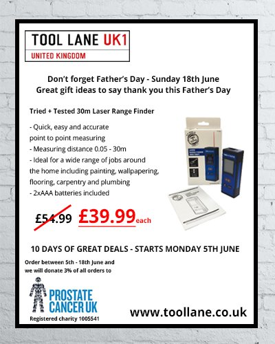 Day 5 - Fri 9th June. Father's Day Gift Ideas - 10 Days of great deals. #fathersdaygifts #fathersday2017 <a href="/ToolsTried/">Tried+Tested Tools</a>
