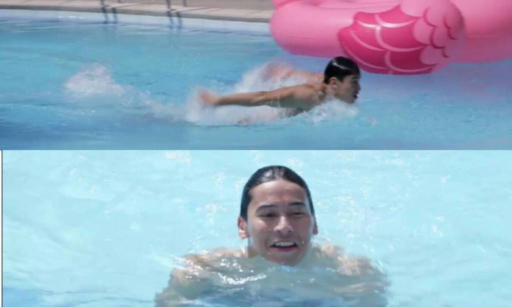 EnchongDeeWorld's tweet photo. Masho-showcase mo rin pala ang swimming skills dito sa serye. 😄 #ALTLFinalAnswer https://t.co/pGRi5cfWWd