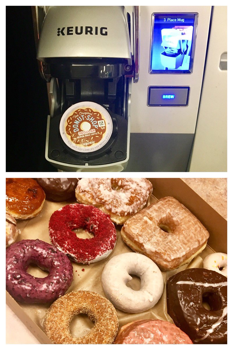 kelsfranj's tweet photo. #NationalDoughnutDay here at the #IMNY office, powered by @Keurig and @DoughnutPlantNY! 😋🍩☕️ https://t.co/RLFOb7jDST