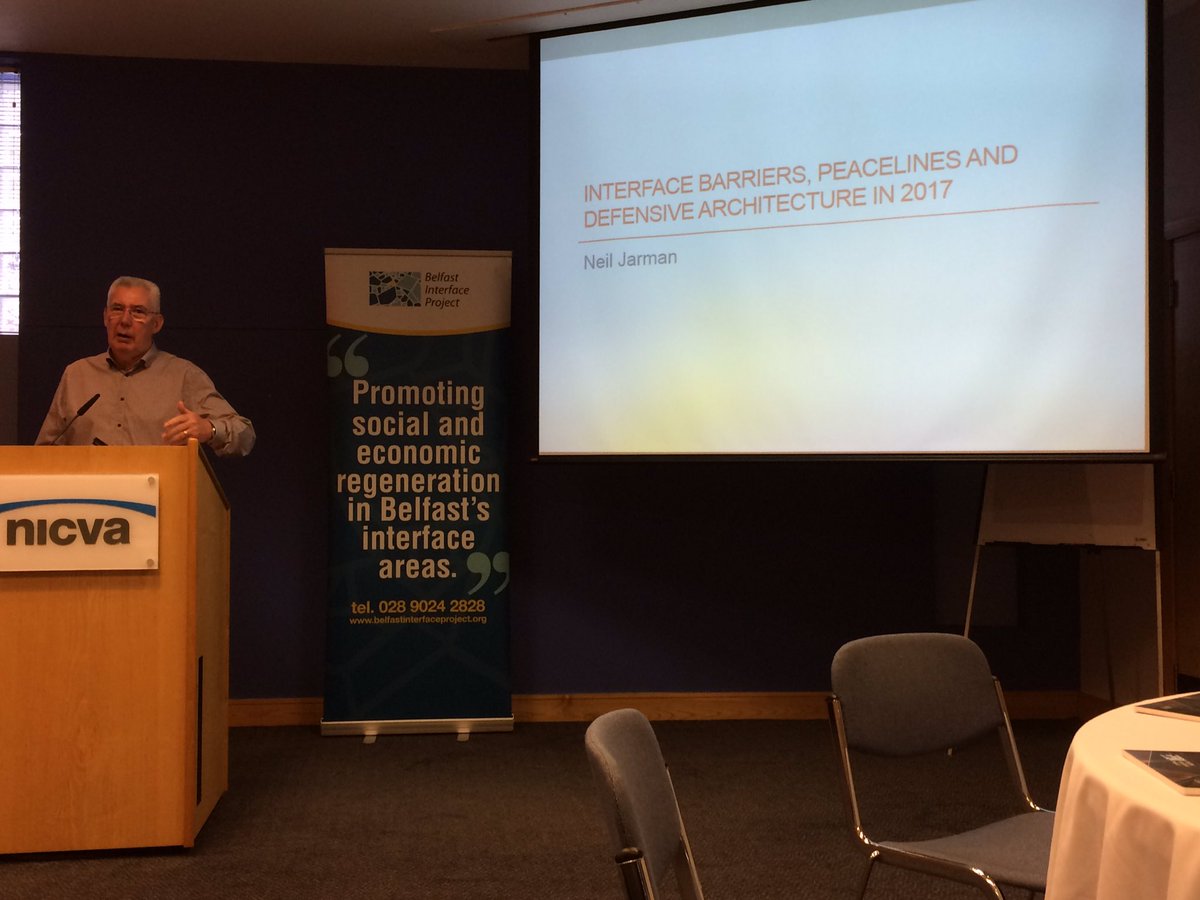 Joe O'Donnell @BIP_Interfaces director speaking today at launch of 'Interface Barriers, Peacelines & Defensive Architecture' report.
