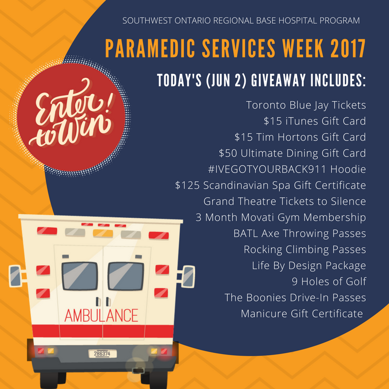 SWORBHP's tweet photo. #ParamedicServicesWeek Giveaway (Day 5 - Friday). To enter today's giveaway, retweet this and click https://t.co/XiLJ6Tmoxa #psw2017 https://t.co/8dNNQSutPW