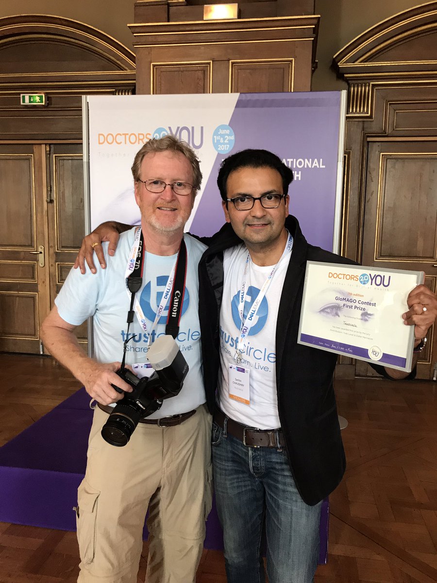 SachinUPenn's tweet photo. Honored - @trustcircle wins first prize #doctors20 for #Global #mobile app changing the game in #mental #health @health20Paris @GFHEU https://t.co/BIwIKxqHCz