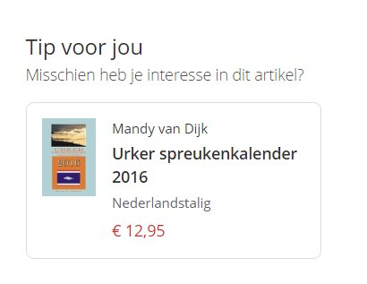 Ik kreeg een tip van <a href="/bol_com/">bol</a>. Dank je, ik heb al een exemplaar.